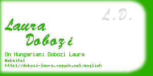 laura dobozi business card